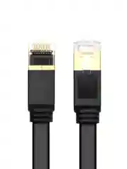 Черный кабель UGREEN NW106 (11261) Cat 7 U/FTP Lan Cable Flat Design. Длина: 2м. Цвет: черный