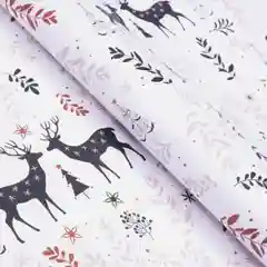 Слоновая кость упаковочная бумага, новогодняя, 70 х 100 см