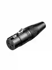 Черный разъем UGREEN AV162 (80440) Cannon XLR Three Core Audio Connector Female (гнездо).