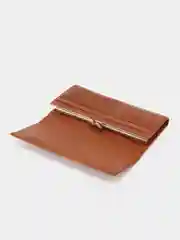Коричневый кошелек женский из эко-кожи