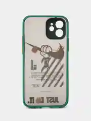 Коричневый apple iPhone 12, Айфон 12 чехол матовый с обьемный с принтом для iPhone 12