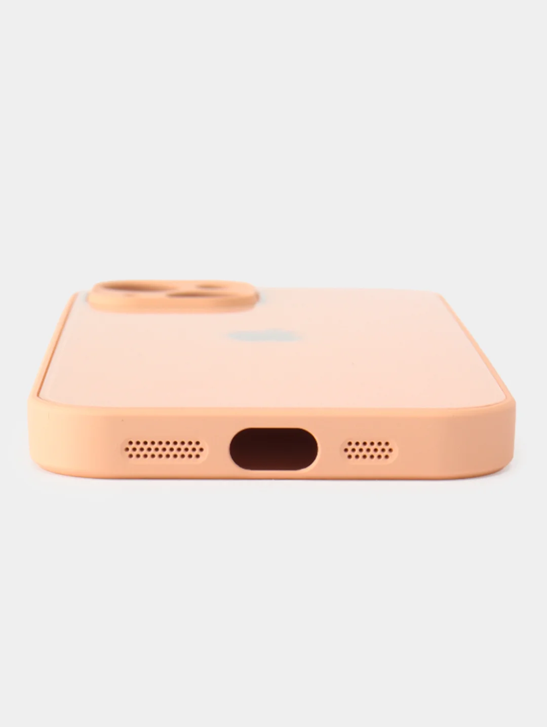 Кремовый чехол для iPhone 15, 15 Pro, 15 Pro Max, со стеклянной панелью и защитой камеры