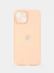 Кремовый чехол для iPhone 15, 15 Pro, 15 Pro Max, со стеклянной панелью и защитой камеры