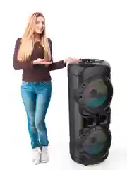 Разноцветный колонка Bluetooth с LED-подсветкой ZQS 80Вт (USB/SD/AUX/FM) + микрофон/пульт