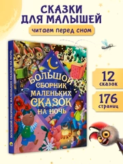 Книга для детей "Большой сборник маленьких сказок на ночь", 176 стр. Проф-Пресс