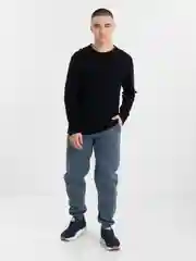 Черный лонгслив мужской
