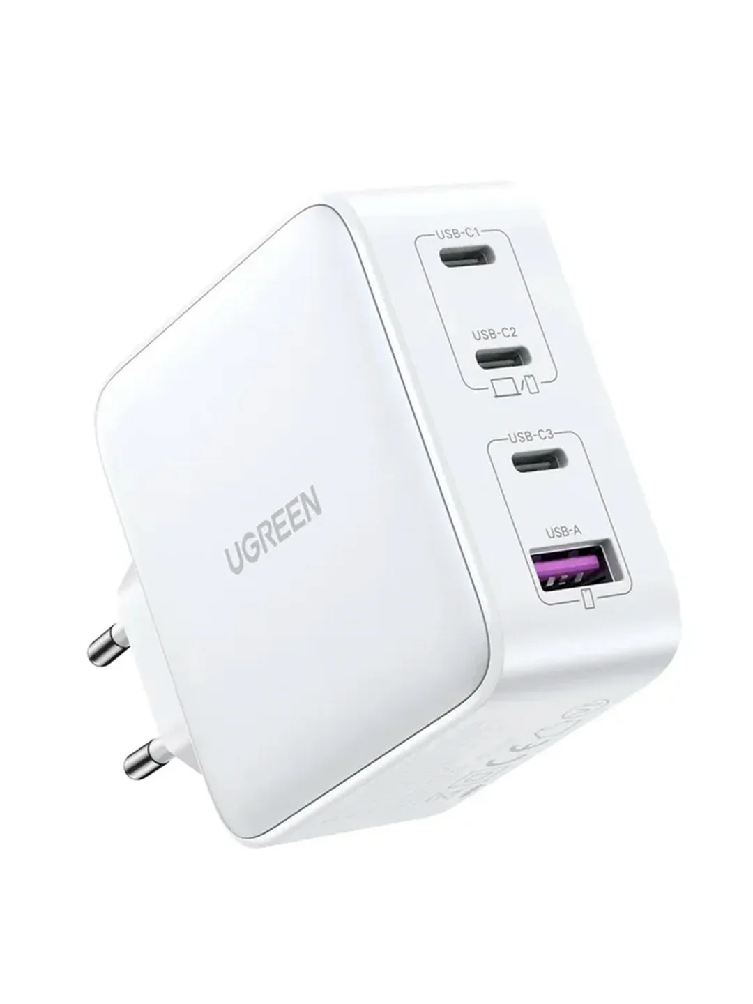 Белый сетевое зарядное устройство UGREEN CD226 Nexode 100W USB-A+3*USB-C GaN Tech
