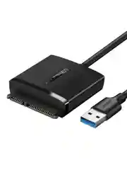 Черный конвертер UGREEN CM257 (60561) USB 3.0 A To 3.5''/2.5" SATA Converter. Цвет: черный
