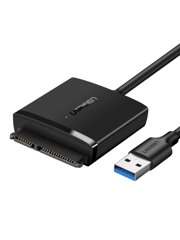 Конвертер UGREEN CM257 (60561) USB 3.0 A To 3.5''/2.5" SATA Converter. Цвет: черный