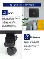 Черный конвекционный обогреватель STINGRAY ST-CH1020A с креплением для настенного монтажа