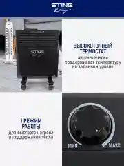 Черный конвекционный обогреватель STINGRAY ST-CH1029A черный