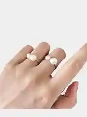 Кольцо женское с жемчужинами