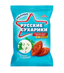 Русские сухарики 50г со вкусом Сметана и зелень