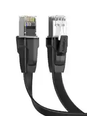 Черный кабель UGREEN NW134 (10980) Cat 8 U/FTP Ethernet Cable Pure Copper 30AWG. Длина: 1м.