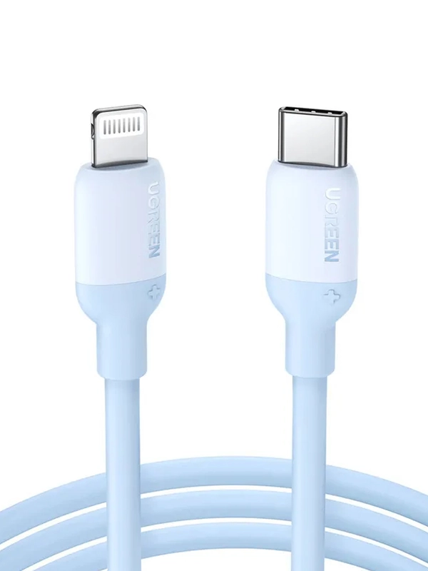 Кабель UGREEN US387 (20313) USB-C to Lightning Silicone Cable. Цвет: темно-синий