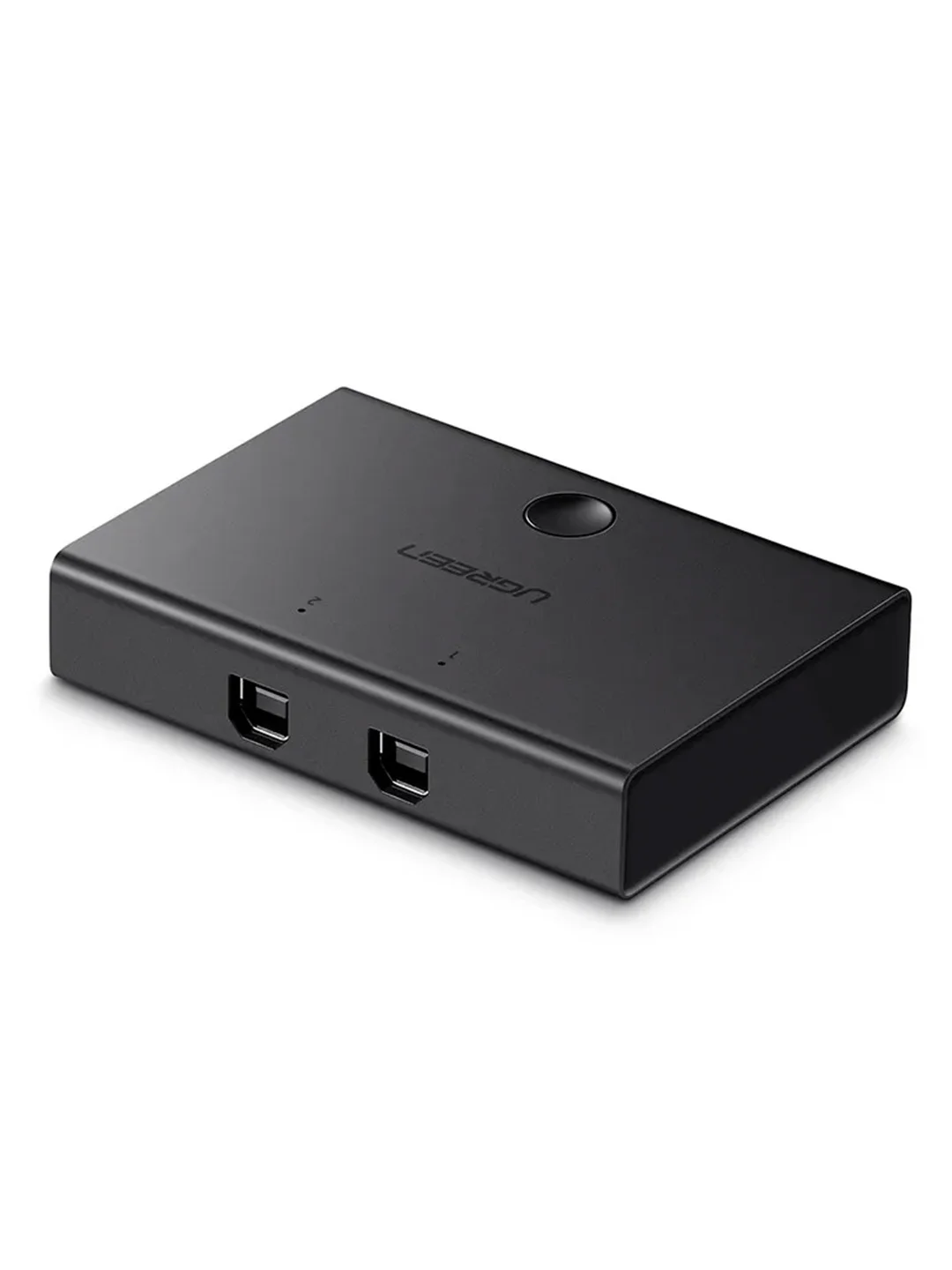 Черный сплиттер UGREEN 30345 (30345) USB 2.0 Sharing S Witch 2x1. Цвет: черный