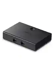 Черный сплиттер UGREEN 30345 (30345) USB 2.0 Sharing S Witch 2x1. Цвет: черный