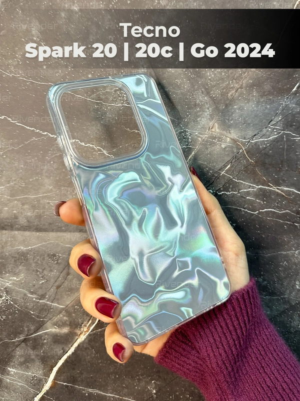 Чехол Tecno Spark 20 / 20c / Go 2024 (Техно Спарк 20с), с градиентом переливающийся