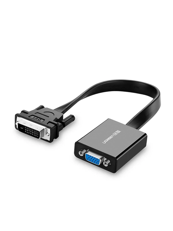 Конвертер UGREEN MM108 (40259) DVI-D to VGA Active Converter Flat Cable. - Цвет: черный