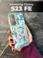 Серый металлик чехол для Samsung Galaxy S23 FE (Самсунг Гэлакси С23 ФЕ), переливающийся, с градиентом
