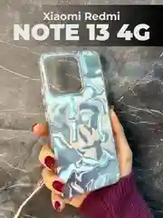 Серый металлик чехол для Xiaomi Redmi Note 13 4G (Сяоми Редми Ноут 13 4 Джи),переливающийся, с градиентом