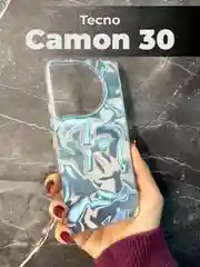 Серый металлик чехол для Tecno CAMON 30 (Техно Камон 30), переливающийся, с градиентом