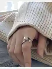 Кольцо жеснкое Смайлик с цепочкой