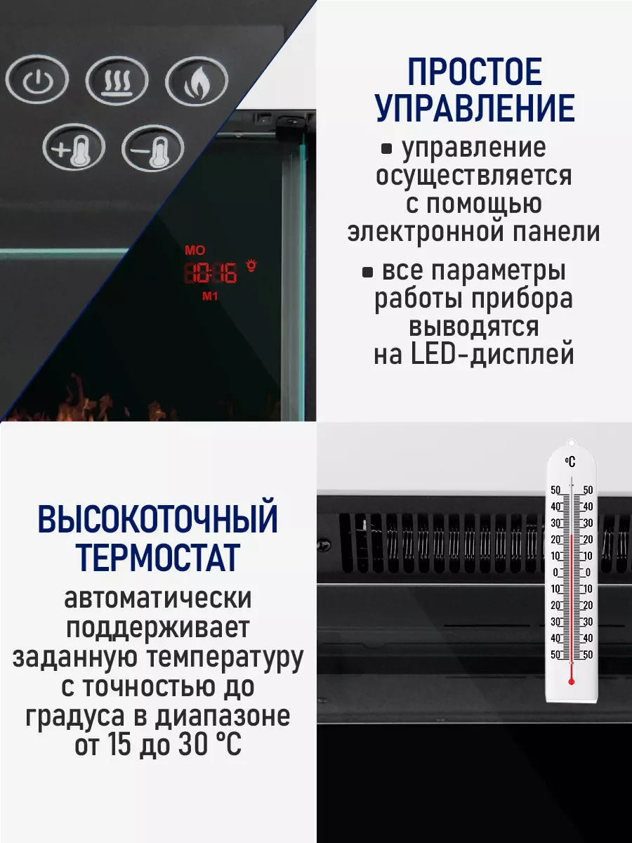 Белый камин электрический STINGRAY ST-FP4204A белый