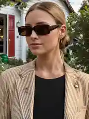 Терракотовый женские прямоугольные солнцезащитные очки