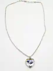 Серебряный цепочка сердечко, открывающее сердечко