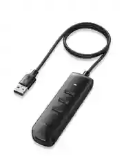 Черный хаб UGREEN CM416 (80657) USB 3.0 4-Port Hub. Длина 1 м. Цвет: черный