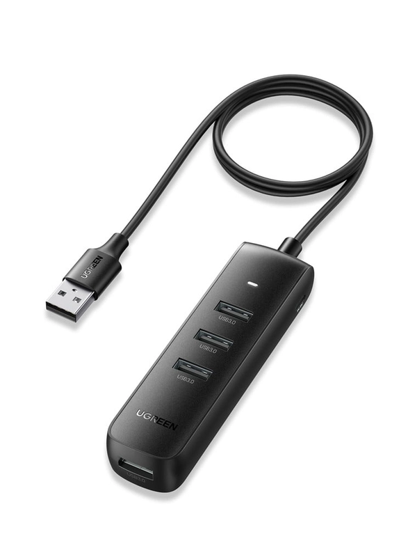 Хаб UGREEN CM416 (80657) USB 3.0 4-Port Hub. Длина 1 м. Цвет: черный