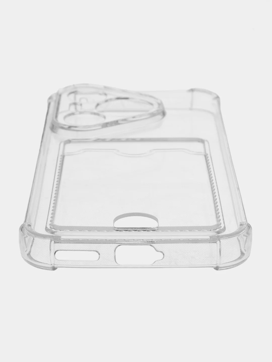 Прозрачный чехол для Huawei Pura 70 (Хуавей Пура 70), с карманом для карт, прозрачный