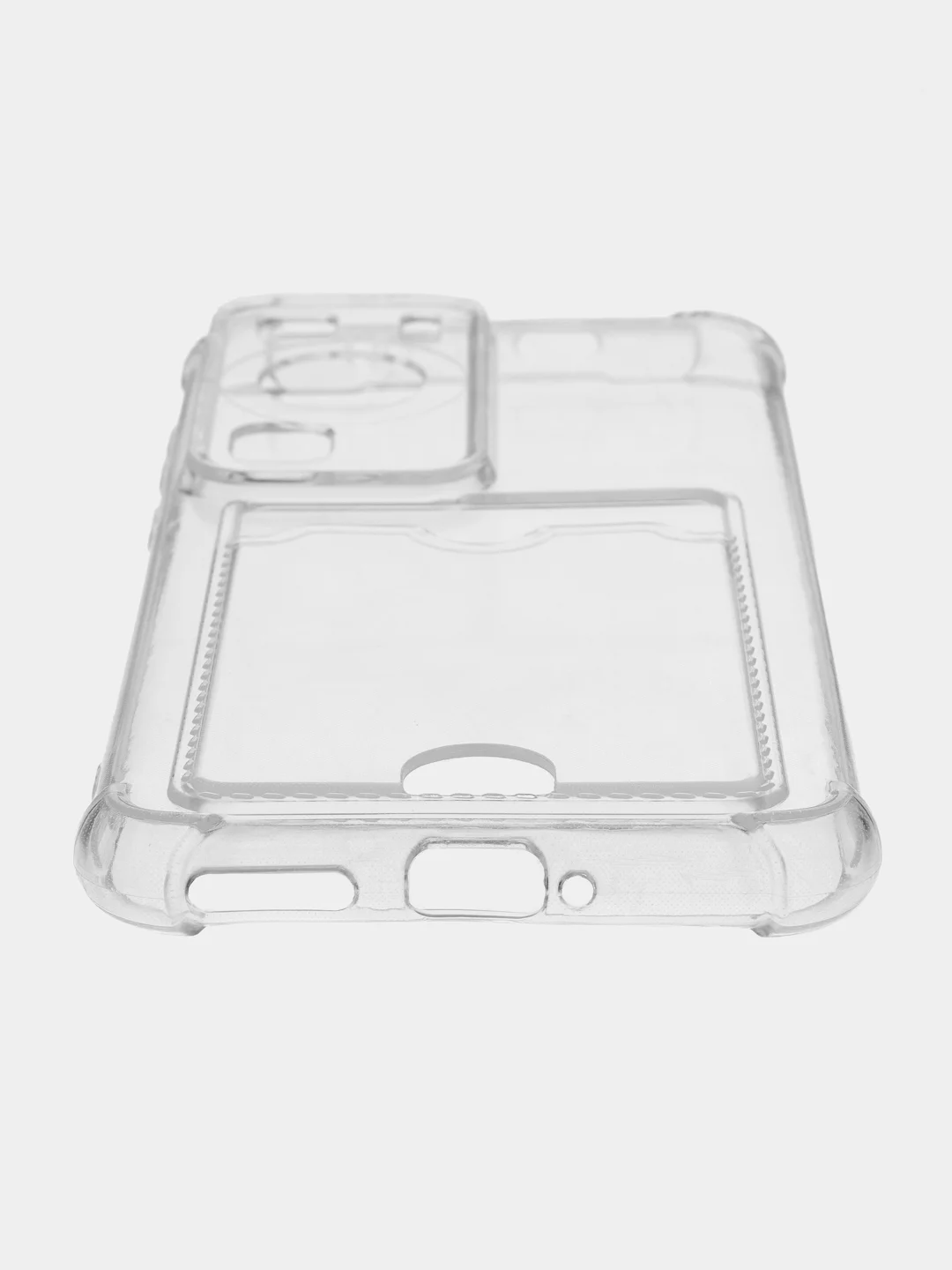 Прозрачный чехол для HUAWEI P60 / P60 Pro( Хуавей П60 / П60 про ), с карманом для карт, прозрачный