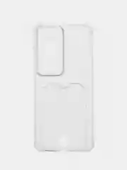 Прозрачный чехол для HUAWEI P60 / P60 Pro( Хуавей П60 / П60 про ), с карманом для карт, прозрачный