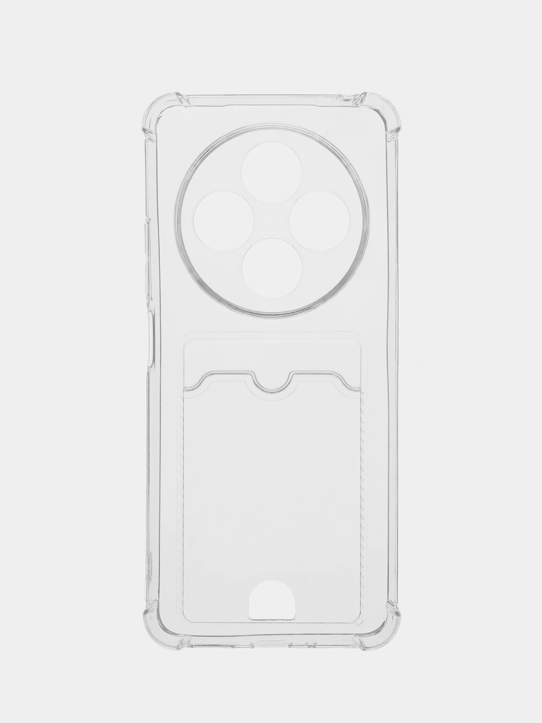 Прозрачный чехол для Xiaomi Redmi 14C 4G/ Poco C75 4G, Сяоми Редми 14С/ Поко С75, с карманом для карт