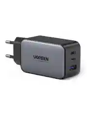 Серый сетевое зарядное устройство UGREEN CD244 (10335) Nexode 65W USB-A+2*USB-C GaN Tech