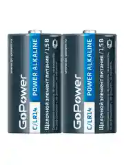 Серый батарейка GoPower LR14 C BL2 Alkaline 1.5V (2/12/192)