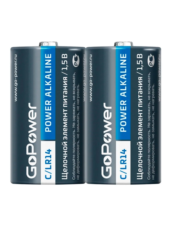 Батарейка GoPower LR14 C BL2 Alkaline 1.5V (2/12/192)