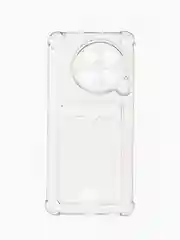 Тёмно-серый чехол для Tecno Camon 30, Техно камон 30, с карманом для карт, прозрачный