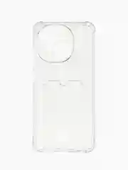Тёмно-серый чехол для Tecno Spark Go1/ Go 2025 (Tecno Го1 / Го 2025), с карманом для карт, прозрачный