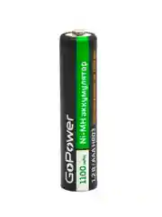Черный аккумулятор бытовой GoPower HR03 AAA BL2 NI-MH 1100mAh (2/20/320)
