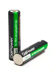 Черный аккумулятор бытовой GoPower HR03 AAA BL2 NI-MH 1100mAh (2/20/320)