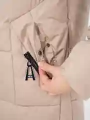 Бежевый меланж куртка женская зима