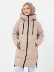 Бежевый меланж куртка женская зима