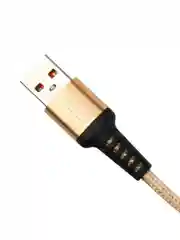 Золотой кабель GoPower GP02L USB (m)-Lightning (m) 1.0м 2.4A нейлон золотой (1/200/800)