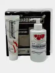 Подарочный набор ухаживающих средств для мужчин QP BARBERSHOP/ Гель для бритья и шампунь