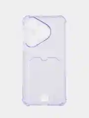 Лавандовый чехол для Huawei Pura 70 (Хуавей Пура 70), с карманом для карт, прозрачный