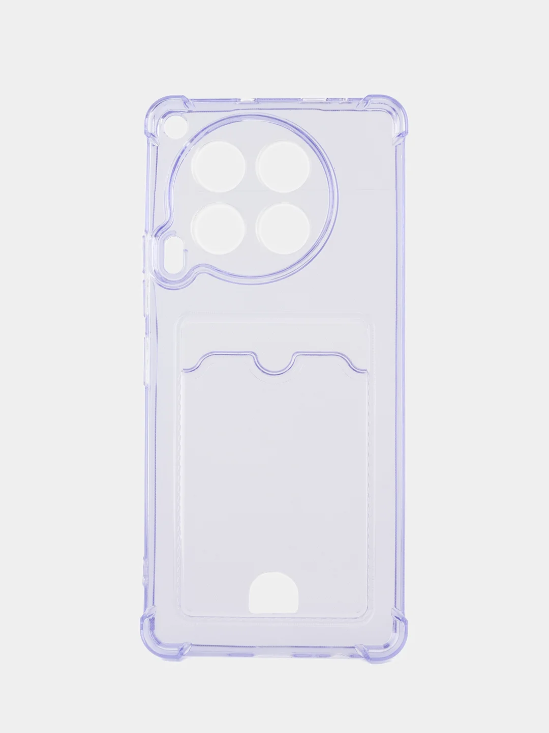 Лавандовый чехол для Tecno Camon 30, Техно камон 30, с карманом для карт, прозрачный