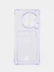 Лавандовый чехол для Tecno Camon 30, Техно камон 30, с карманом для карт, прозрачный